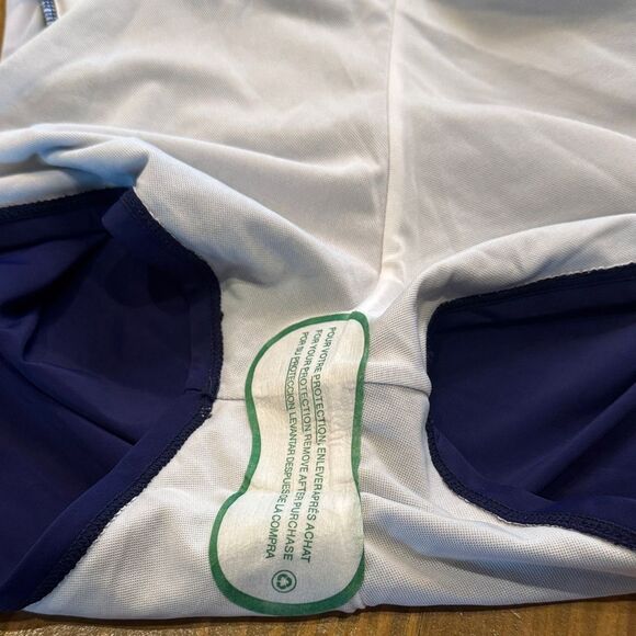 Navy & purple floral swimdress built in boy shorts one piece swimwear NWOT 2XL - Picture 11 of 15